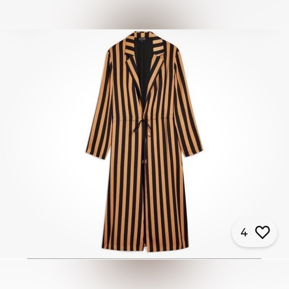 Topshop black and orange stripe duster
